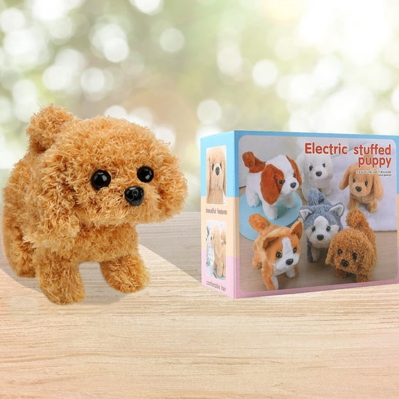 2025 Plush Golden Retriever Toy Puppy Electronic Interactive Pet Dog - Walking, Barking, Tail Wagging, Stretching Companion Animal for Kids