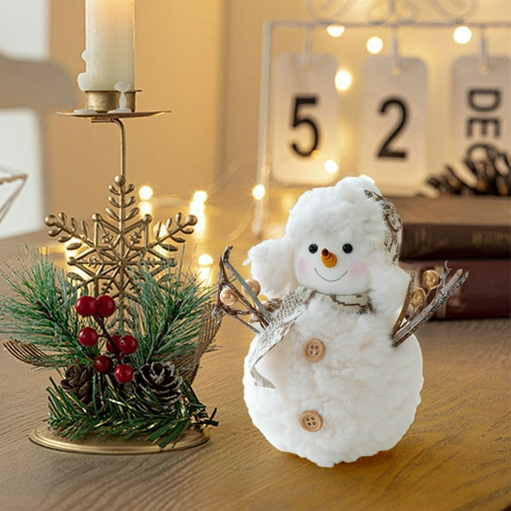 2025 Plush Snowman Table Decor - Soft Christmas Decoration for Tabletops, Gift & Festive Home Ambiance B