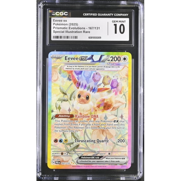 2025 Pokmon Prismatic Evolutions SIR Eevee #167/131 Tera EX CGC 10