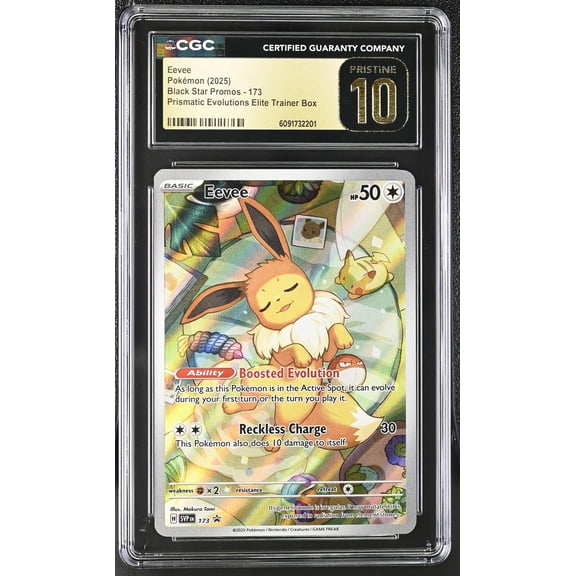 2025 Pokemon Black Star Promos Prismatic Evolutions Eevee #173 CGC Pristine 10