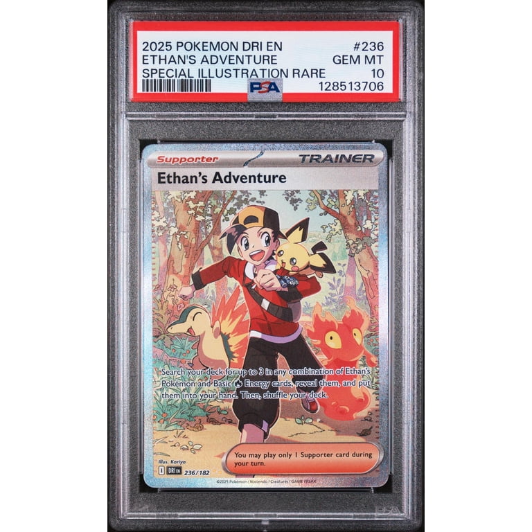 2025 Pokemon Destined Rivals Special Illustration Rare Ethan's Adventure  #236 PSA 10 - Walmart.com