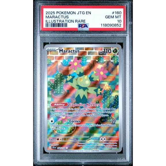 2025 Pokemon Journey Together Illustration Rare Maractus #160 /159 PSA 10
