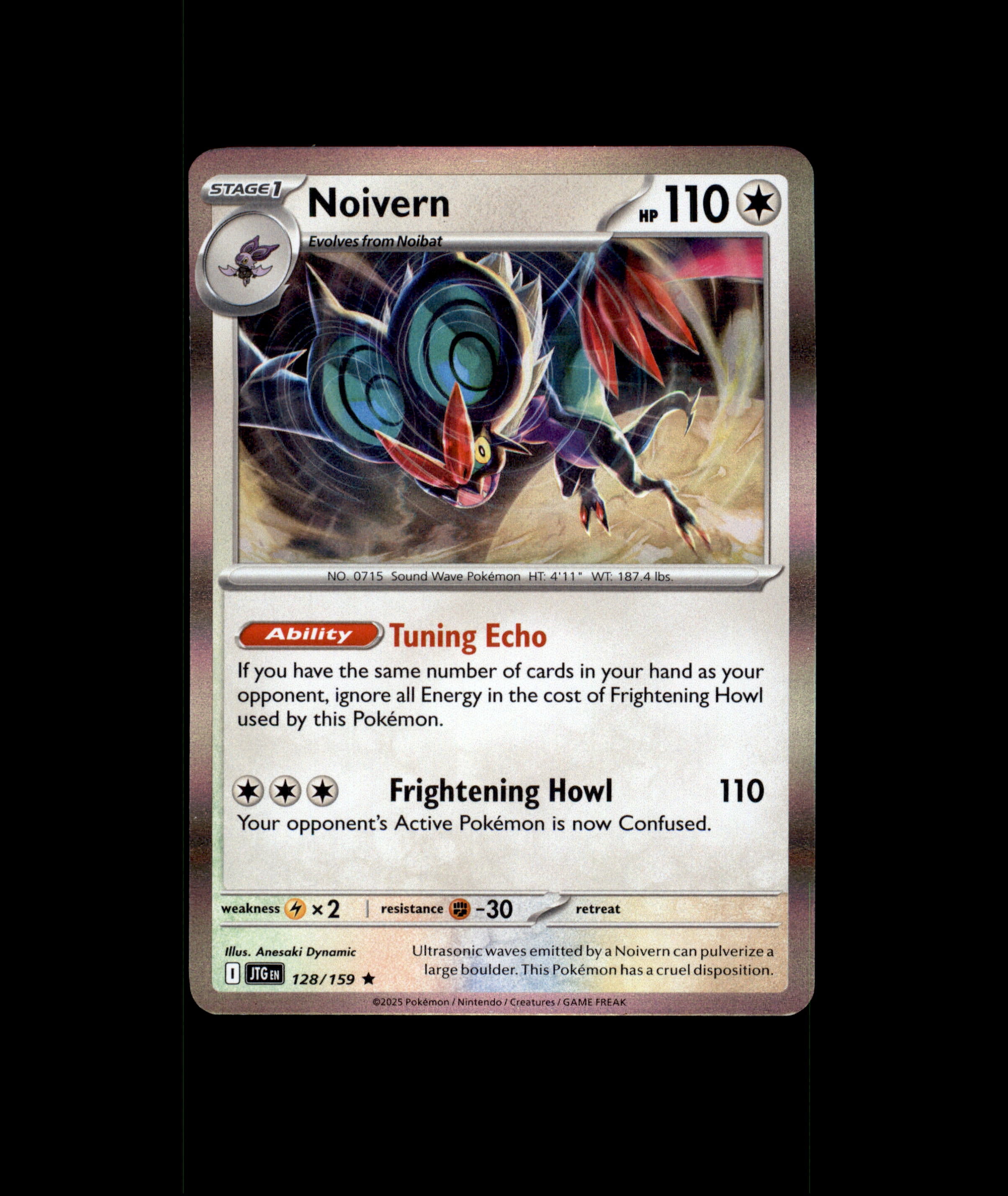 pokemon trading card game noivern V Battle Deck (290-80909) Shield Silver Tempest expansion. Noivern Pokemon Card
