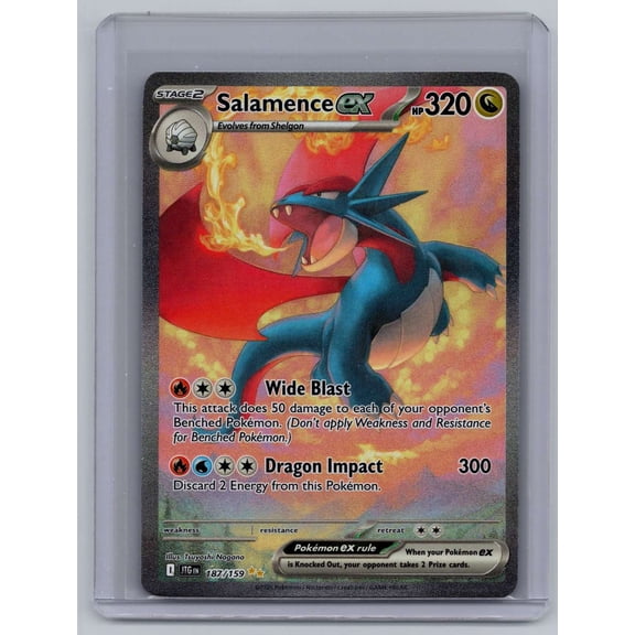 2025 Pokemon Journey Together Salamence ex Secret Rare SIR Holo English #187/159 Near Mint or Better