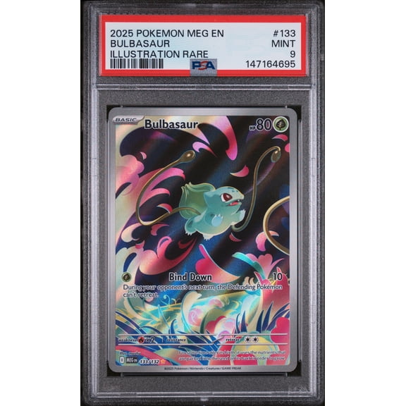 2025 Pokemon Meg EN-Mega Evolution Bulbasaur Illustration Rare PSA 9 #133