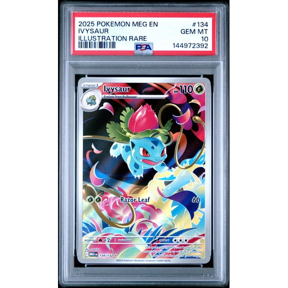 2025 Pokemon Meg EN-Mega Evolution Ivysaur Illustration Rare PSA 10 #134
