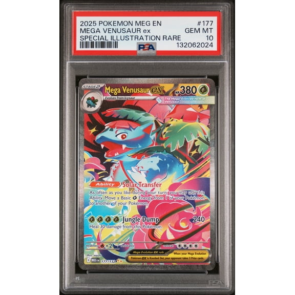2025 Pokemon Mega Evolution Mega Venusaur EX Special Illustration Rare PSA 10 #177