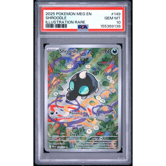 2025 Pokemon Meg EN-Mega Evolution Shroodle Illustration Rare PSA 10 #149