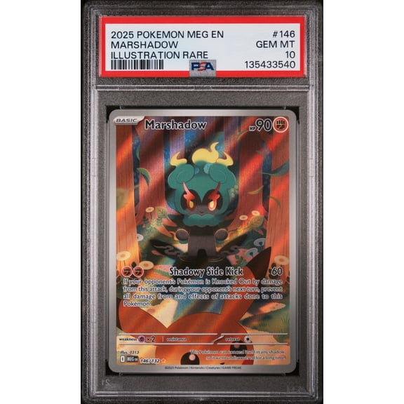 2025 Pokemon Mega Evolution Illustration Rare Marshadow #146 PSA 10