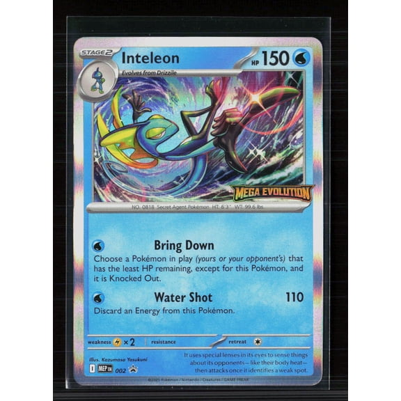 2025 Pokemon Mega Evolution Inteleon Holo Rare Trading Card #002