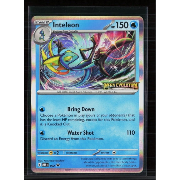 2025 Pokemon Mega Evolution Inteleon Holo Rare Trading Card #002