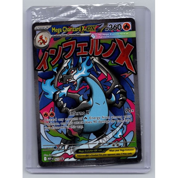 2025 Pokemon Mega Evolution Mega Charizard X EX Holo Black Star Promo MAR #MEP EN 023 Trading Card
