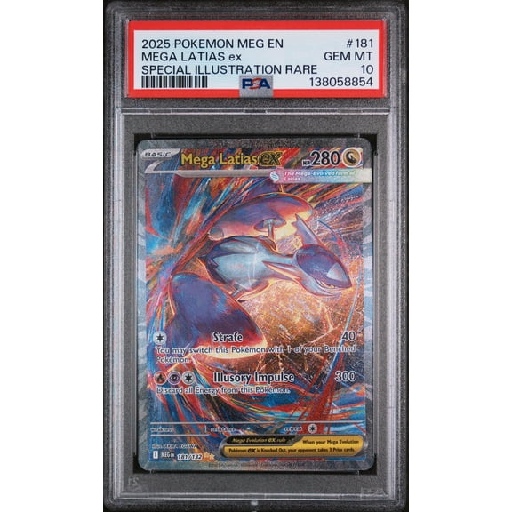 2025 Pokemon Mega Evolution Special Illustration Rare Mega Latias Ex #181 PSA 10