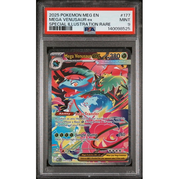 2025 Pokemon Mega Evolution Special Illustration Rare Mega Venusaur Ex #177 PSA 9