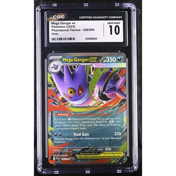 2025 Pokemon Phantasmal Flames Mega Gengar ex Holo CGC 10 #056/094