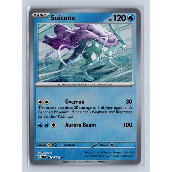 2025 Pokemon Prismatic Evolutions Master Ball Suicune Uncommon #024/131