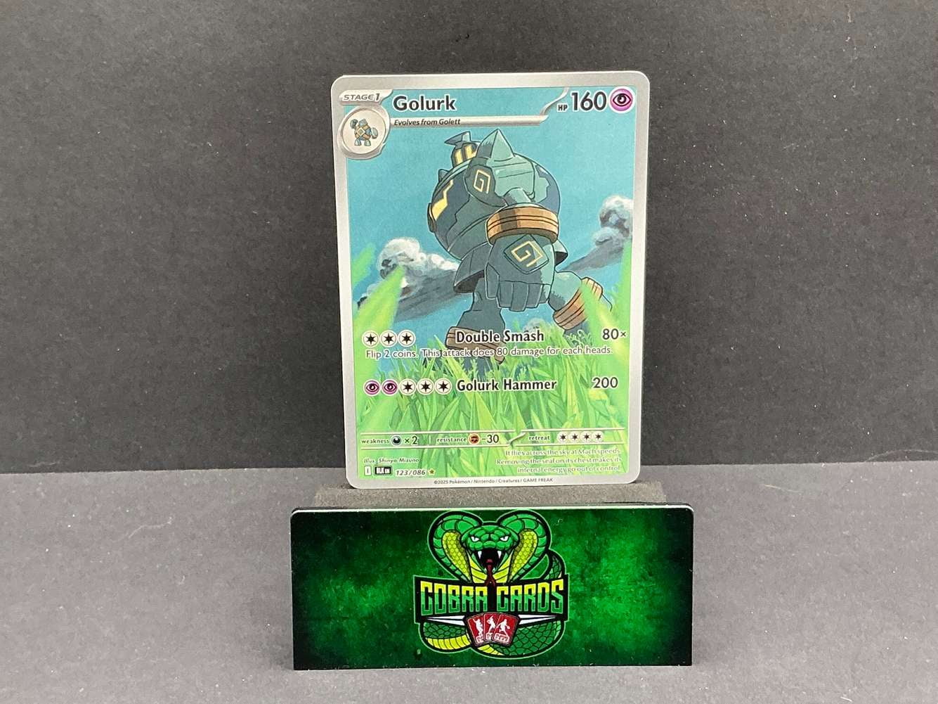 pokemon card golurk AR 129/86 sv11B Black Bolt Japanese GLIT Japanese Hobby Shop This attack does 90 damage times the number of heads Golurk Pokemon Card