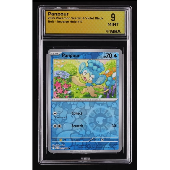 2025 Pokemon Scarlet & Violet Black Bolt Panpour Reverse Holo MBA 9 #17