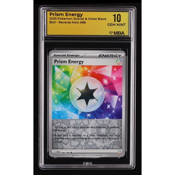 2025 Pokemon Scarlet & Violet Black Bolt Prism Energy Reverse Holo MBA 10 #86