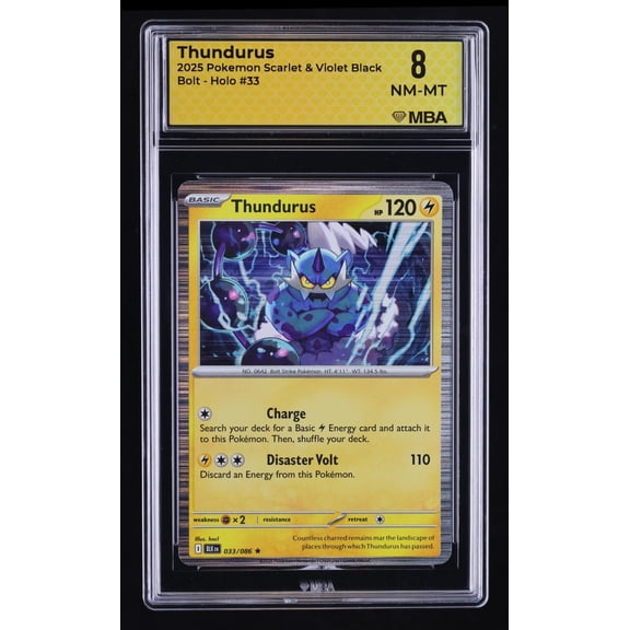 2025 Pokemon Scarlet & Violet Black Bolt Thundurus Holo MBA 8 #33