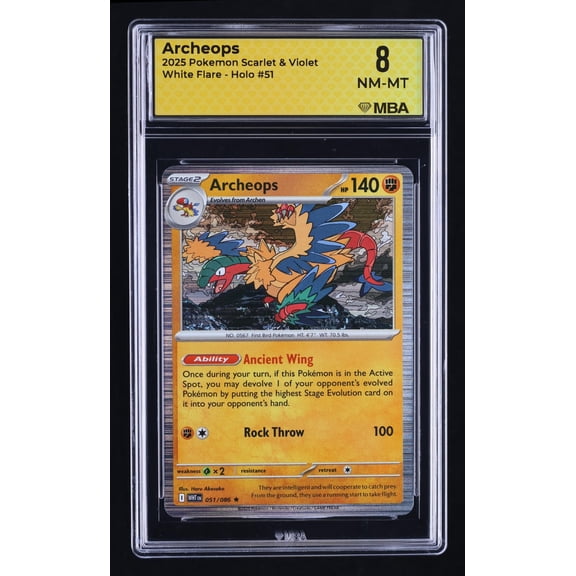 2025 Pokemon Scarlet & Violet White Flare Archeops Holo MBA 8 #51