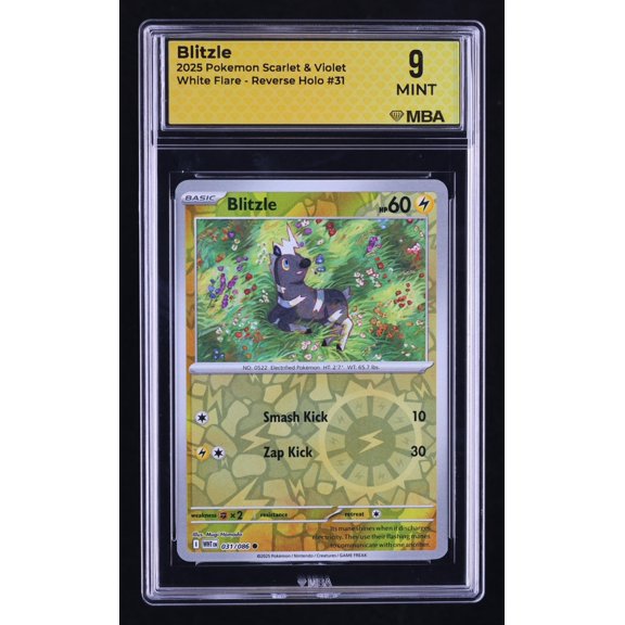 2025 Pokemon Scarlet & Violet White Flare Blitzle Reverse Holo MBA 9 #31