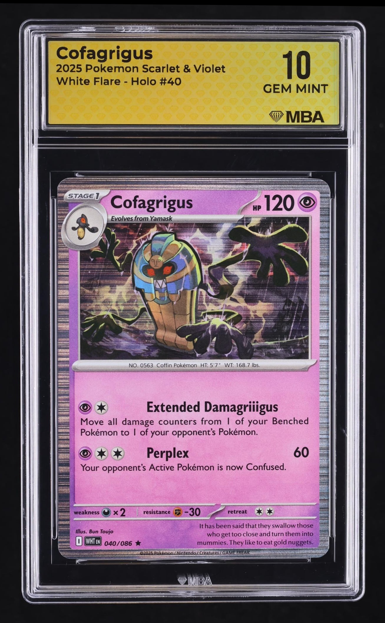 cofagrigus pokemon card tcg white flare Cofagrigus (IR) - 123/086 - White Flare main image 0