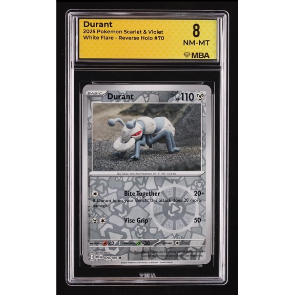 2025 Pokemon Scarlet & Violet White Flare Durant Reverse Holo MBA 8 #70
