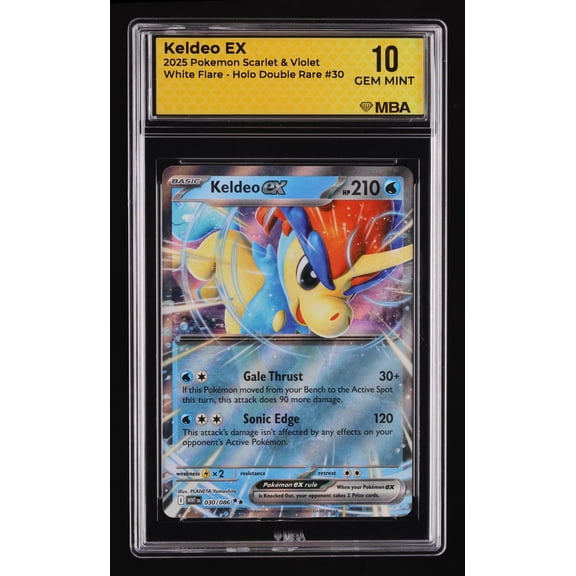 2025 Pokemon Scarlet & Violet White Flare Keldeo Holo Double Rare MBA 10 #30