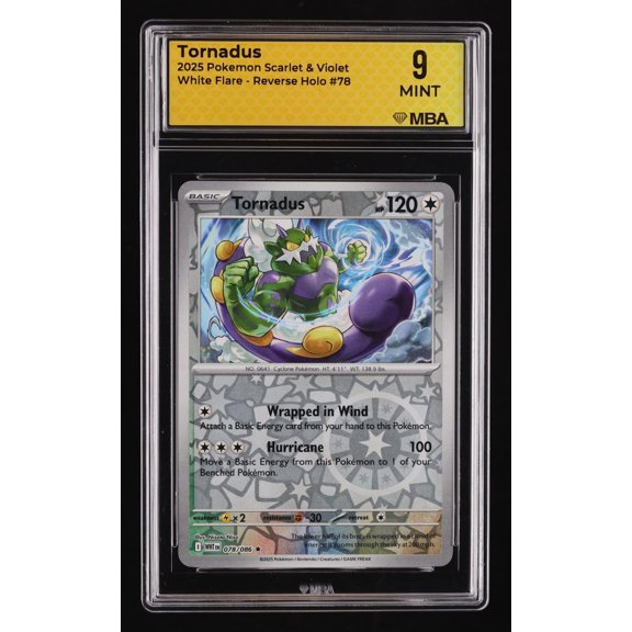 2025 Pokemon Scarlet & Violet White Flare Tornadus Reverse Holo MBA 9 #78