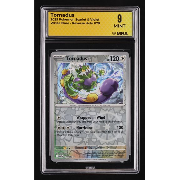 2025 Pokemon Scarlet & Violet White Flare Tornadus Reverse Holo MBA 9 #78