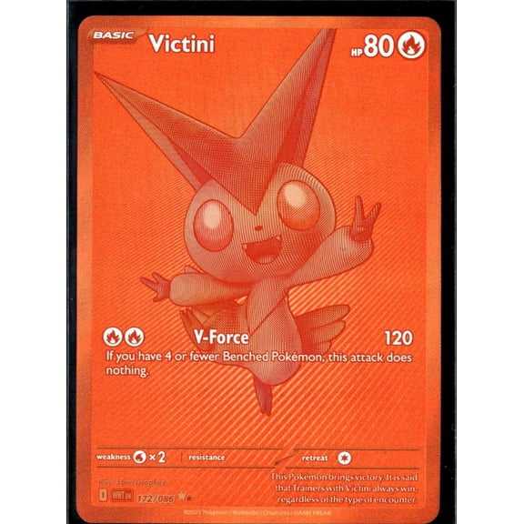 2025 Pokemon Scarlet & Violet White Flare White Flare Victini Etched Secret Rare HR #172/86