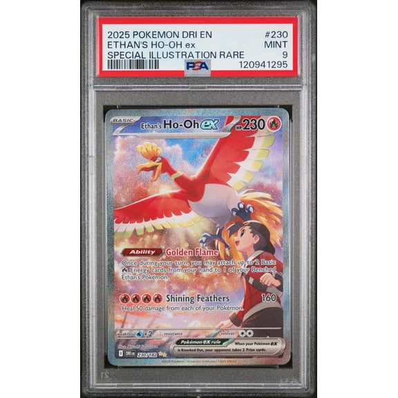 2025 Pokemon Scarlet and Violet Destined Rivals Special Illustration Rare Ethan's Ho-Oh Ex #230 PSA 9