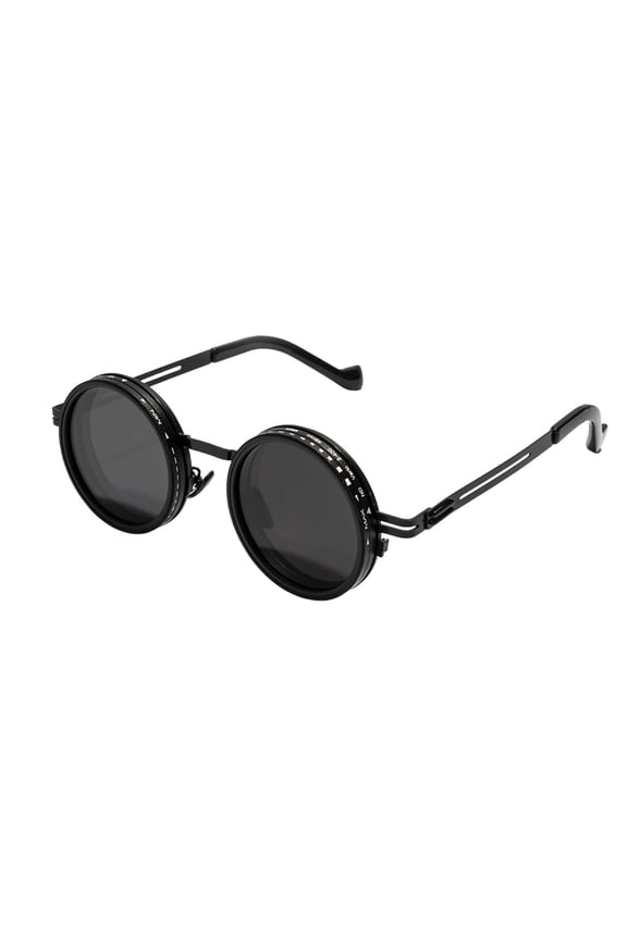 2025 Polarized Round Sunglasses with Adjustable Tint ND9 Technology 1-9 Gears Shatterproof for Outdoor Beach Eyewear Men and Women
