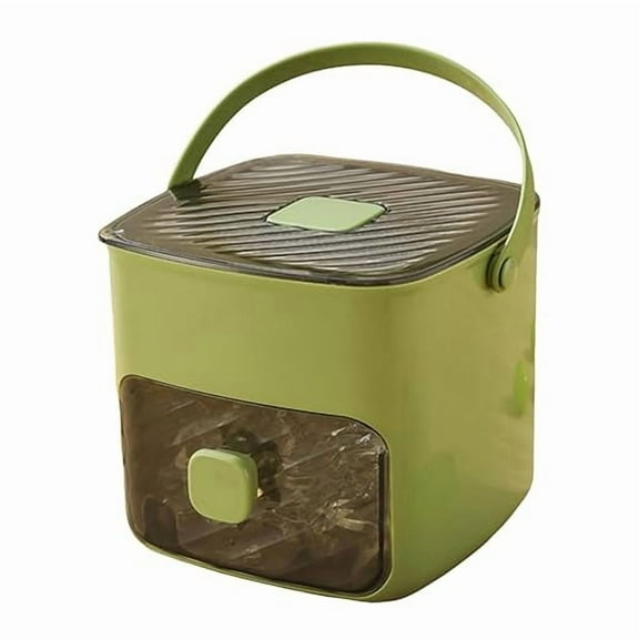 2025 Portable Ice Maker for Freezer with Ice Bin Fast, Compact Countertop Design & Storage Drawer | One-Touch Operation for Home, Office,Household & Outdoor Use (Green)