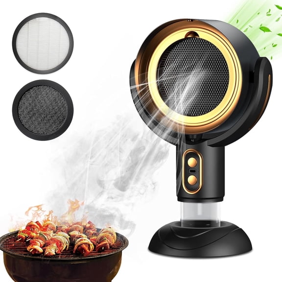 2025 Portable Range Hood,USB Desktop Exhaust Fan with Removable and Washable Filter, Wireless Kitchen Range Hood for Indoor BBQ Hot Pot