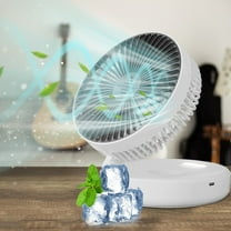 2025 Premium 3-In-1 Foldable Wall Mount Fan With Night Light - 5-Speed Usb Desktop Fan For Home, Office, Dorm - 360° Adjustable, Ultra-Quiet Brushless Motor (Type-C Charging, 4.5W, ≤36Db)