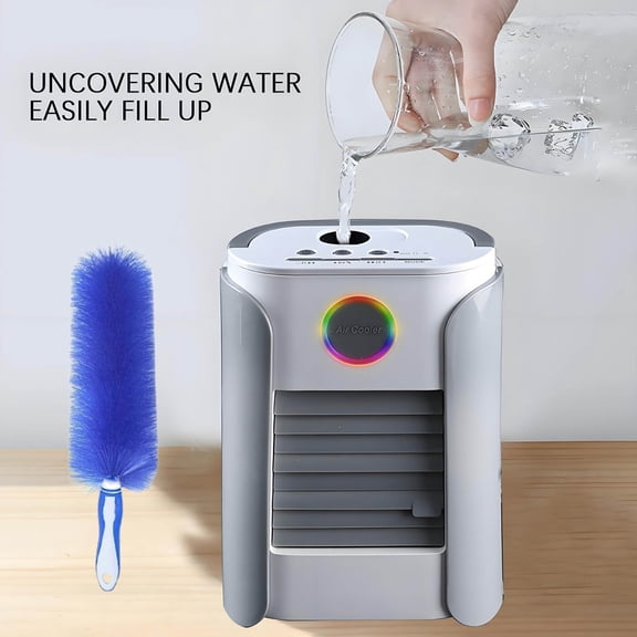 2025 Premium Bluetooth Desktop Air Cooler - 3-In-1 Portable Mini Fan With Humidifying Mist Spray, 200Ml Water Tank & 10M Wireless Range For Home/Office/Travel