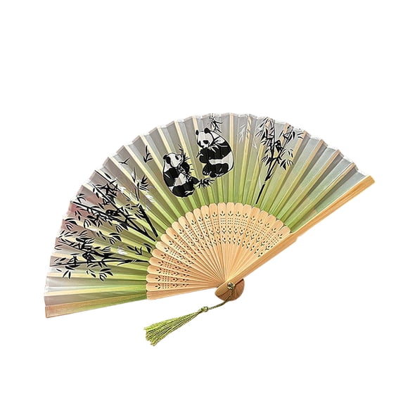 2025 Folding Hand Fans - Chinese Style Bamboo Dance Fans for Line Dancing, Popping & Clap Dancing - Large Decorative Handheld Fans for Women, Men, Weddings & Parties