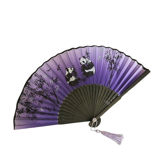 2025 Folding Hand Fans - Chinese Style Bamboo Dance Fans for Line Dancing, Popping & Clap Dancing - Large Decorative Handheld Fans for Women, Men, Weddings & Parties