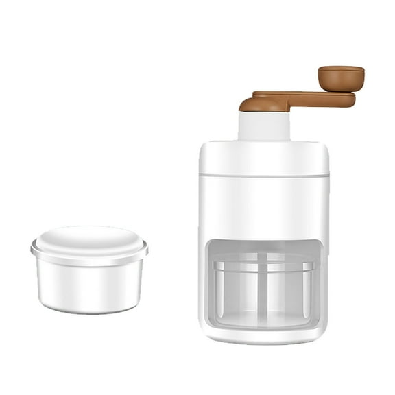 2025 Ice Shaver - Manual Snow Cone Machine with Free Ice Trays - Cordless Portable Shaved Ice Maker for Home, Parties & Camping - Easy Clean Stainless Steel Blades (White)