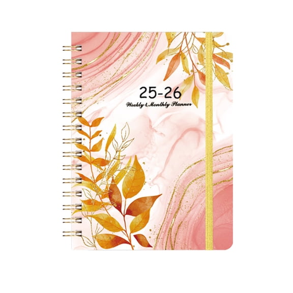 2025 Premium Weekly Planner Notebook A5 Size - Orange Coil Bound Schedule Organizer Goal Tracking Journal 6.1x8.45x0.79in(Orange)