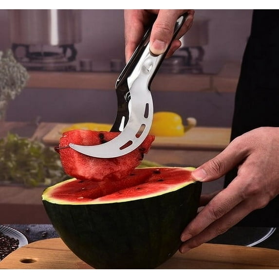 2025 Prime Day Deals tupukom Watermelon Fork Cutter Slicer Tool Stainless Steel Watermelon Cutter Quickly Safe Watermelon Knife for Family Parties Camping Summer Essentials