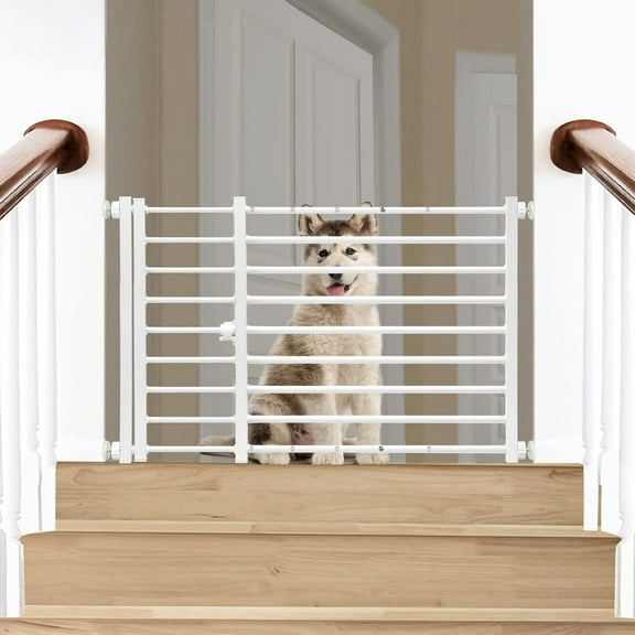 2025 Prime Day Savings Goattoy Dog Gate Indoor Adjustable Safety Barrier with Mesh Net Indoor Dog & Cat Fence for Stairs Hallways Kitchen Bedroom Pet Supplies