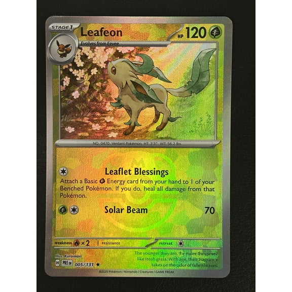 2025 Primsatic Evolutions Leafeon Master Ball Pattern Rare #5/131