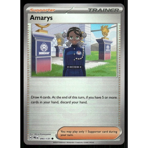 2025 Prismatic Evolution Amarys Poke Ball Reverse Holo #93/131