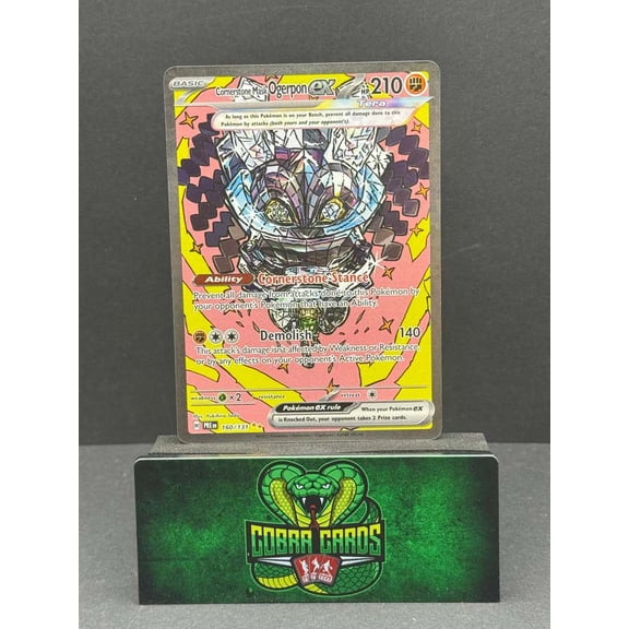 2025 Prismatic Evolutions English Cornerstone Mask Ogerpon EX Secret Rare SAR #160/131 Holo Trading Card