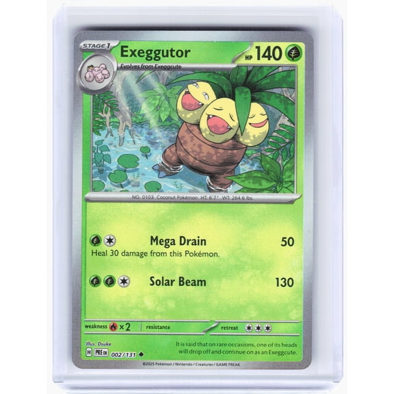 2025 Prismatic Evolutions Exeggutor Holo Uncommon Master Ball #2/131 English Pokmon Card