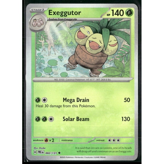 2025 Prismatic Evolutions Exeggutor Pokeball Uncommon Poke Ball Pattern #2/131