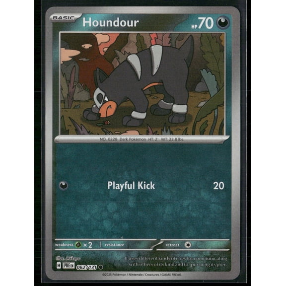 2025 Prismatic Evolutions Houndour Pokeball Poke Ball Pattern #62/131